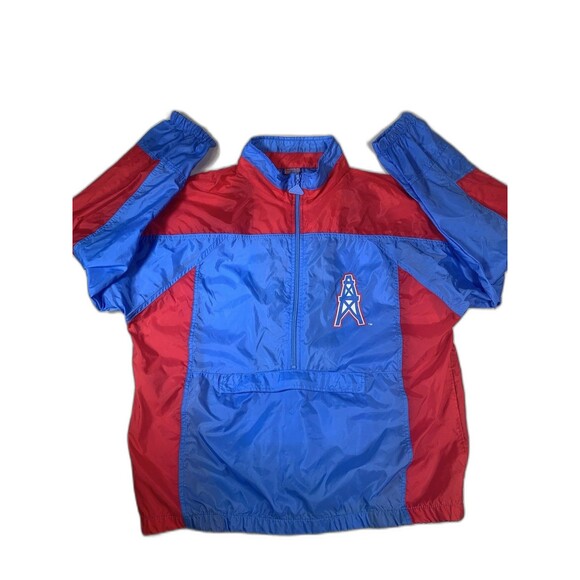 Rare Vintage Houston Oilers Apex One Windbreaker Jacket Fanny Bag Large Buddy - Picture 1 of 14